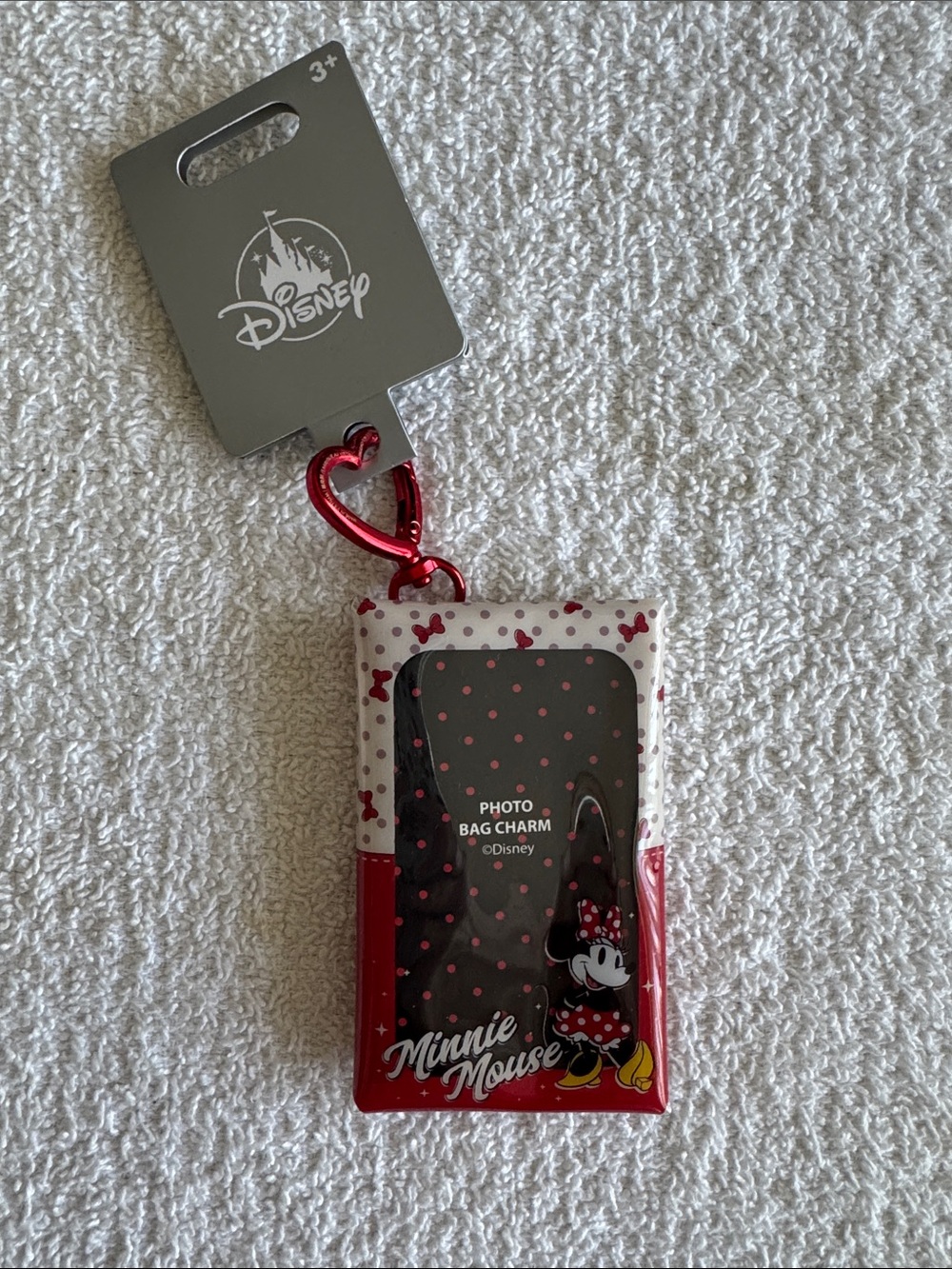 Disney Minnie Mouse Photo Bag Charm - Red, White, Black